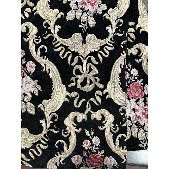 Versona Jacquard Mini Skirt Black W/gold Pink Size 8 - Picture 7 of 8